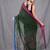 green cotton blend handwoven soft saree with zari border