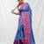 Sky blue blended cotton soft handwoven saree