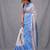 White blended cotton soft handwoven saree