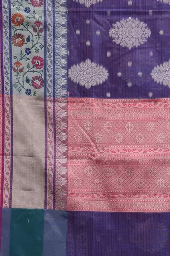 violet silk blend handwoven soft saree
