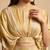 Molten Gold Silk Draped Cape Lehenga Skirt Set