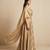 Molten Gold Silk Draped Cape Lehenga Skirt Set