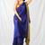 blue khadi cotton blend saree with corn yellow pallu