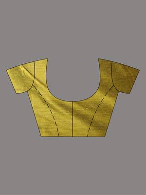 blue khadi cotton blend saree with corn yellow pallu 5