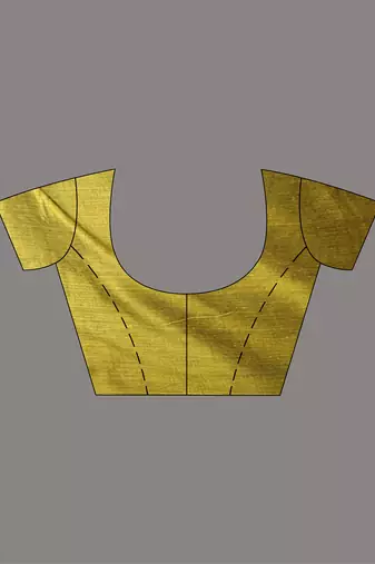 blue khadi cotton blend saree with corn yellow pallu
