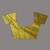 blue khadi cotton blend saree with corn yellow pallu