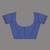 Sky & navy blue handloom saree with silver check