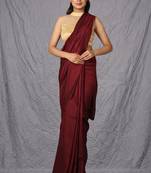 maroon khadi handloom saree
