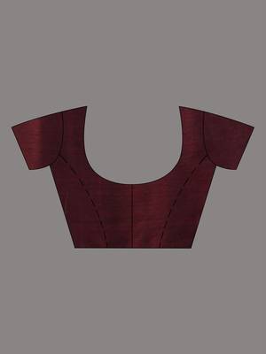 maroon khadi handloom saree 5