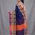 royal blue cotton blend handwoven saree with kolka border