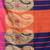 royal blue cotton blend handwoven saree with kolka border