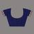 royal blue cotton blend handwoven saree with kolka border