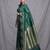 bottle green brocade silk blend with ethnic motifs
