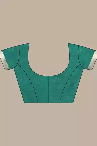 bottle green brocade silk blend with ethnic motifs