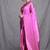 pink brocade silk blend with copper zari weaving