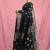 Black leaf motif zari weaving handloom saree