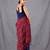 blue & maroon colourblocked cotton blend saree