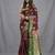 maroon embroidered motifs silk blend saree with zari borders