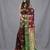maroon embroidered motifs silk blend saree with zari borders