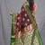 maroon embroidered motifs silk blend saree with zari borders