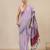lavender cotton blend soft saree with solid pattern