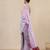 lavender cotton blend soft saree with solid pattern