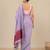 lavender cotton blend soft saree with solid pattern