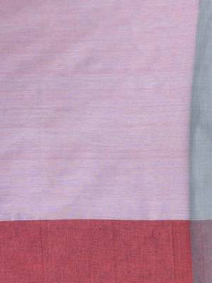lavender cotton blend soft saree with solid pattern 4