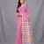 pink stripes cotton blend handspun soft saree