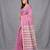 pink stripes cotton blend handspun soft saree