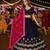 Navy Silk Blend Navratri Readymade Lehenga Choli with Thread Embroidery Work