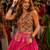 Rani Cotton Navratri Readymade Lehenga Choli with Thread Embroidery Work