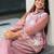 elegant dusty pink embroidered kurti pant set with floral detailing   stylish women   ethnic wear