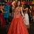 Orange Cotton Navratri Readymade Lehenga Choli with Thread Embroidery Work
