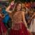 Maroon Cotton Navratri Readymade Lehenga Choli with Thread Embroidery Work