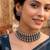 Oxidized Silver Choker Necklace Set, Tribal Statement Necklace, Indian Boho Jewelry Set