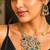 Indian Wedding jewelry set, Multicolored Stone Pearl Statement Choker Necklace Set