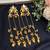 Limited Edition Long Gold Chandelier Earrings, Red Statement Drop Earrings
