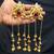 Limited Edition Long Gold Chandelier Earrings, Red Statement Drop Earrings