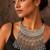 Oxidized Silver Bib Necklace, Indian Tribal Statement Necklace, Boho Ethnic Layered Jewelry