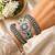 Oxidised Kada Set of 3 Meenakari Brass Bracelet Set, Indian Vintage Boho Bangles