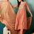  Peach Anarkali Suit with Embroidered Yoke & Dupatta | Premium Party Wear for Women