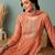  Peach Anarkali Suit with Embroidered Yoke & Dupatta | Premium Party Wear for Women