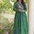 Green faux georgette bandhani readymade top with patch work