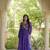 Violet faux georgette bandhani readymade top with patch work