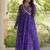 Violet faux georgette bandhani readymade top with patch work