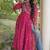 Pink faux georgette bandhani readymade top with patch work