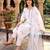  White Embroidered Kurta Pant Set with Floral Dupatta | Premium Women   s Ethnic Wear