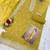 Yellow organza kurta set with santoon bottom & dupatta