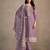 Lavender organza kurta set with santoon bottom & dupatta